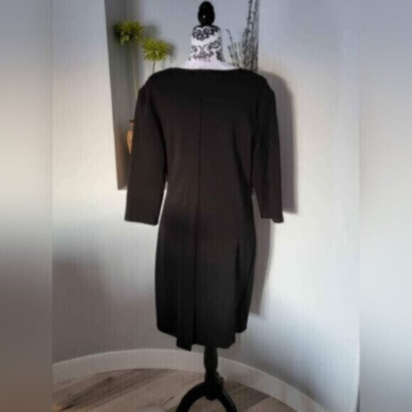 M.I.K.O Black Wrap Midi Dress NEW Sz XL 12-14 - Picture 9 of 9